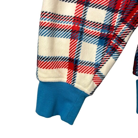 Spark Paws Mens Size 2XL Human Hoodie Blue and Red Plaid EUC - Picture 3 of 11